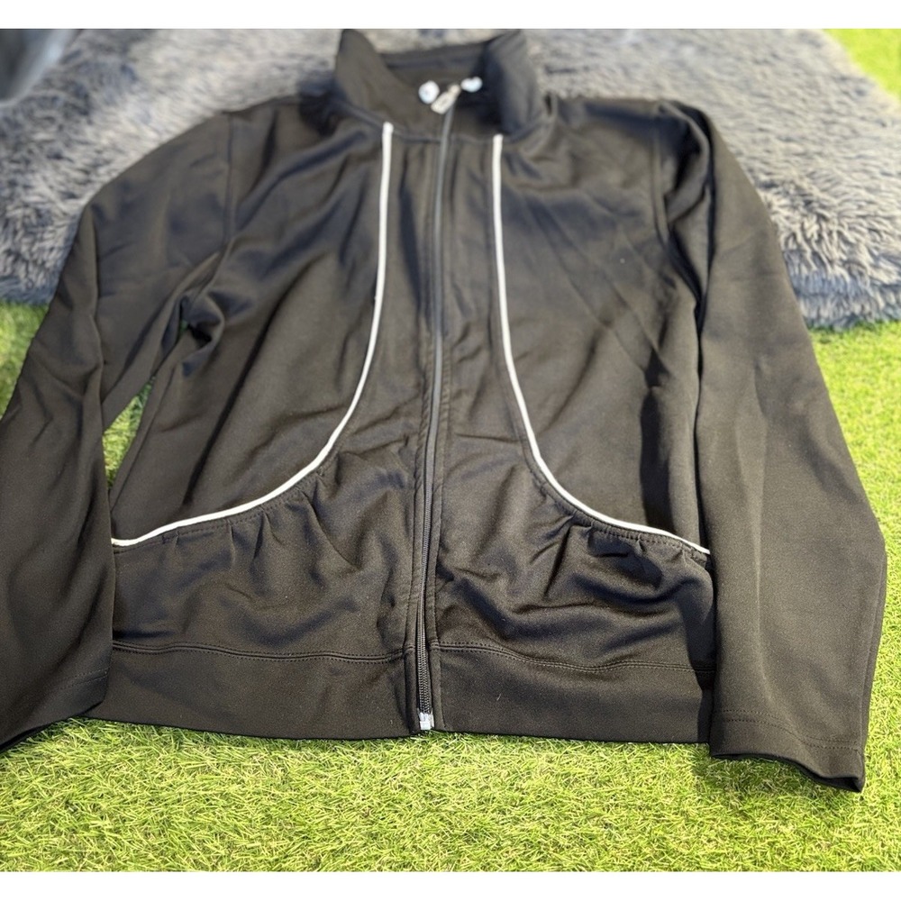 Silverwear New York Black Athelic Zip-Up Jacket Size M/L